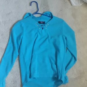 A blue  sweatshirt